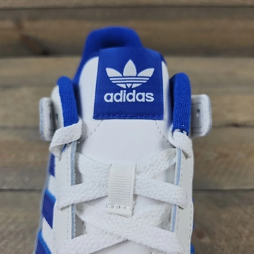 adidas Men's Originals Forum Low CL Shoes Core White/Royal Blue